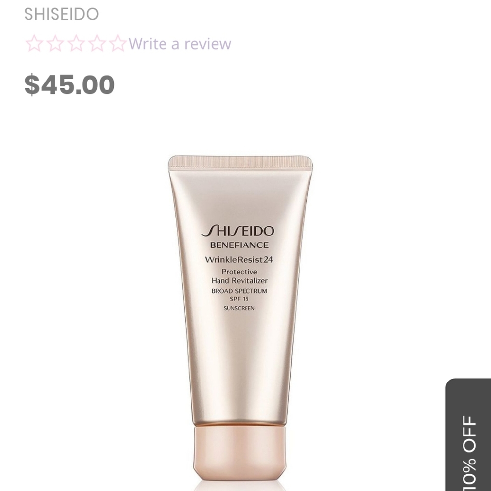 Shiseido Wrinkles Resist Hand Cream SPF 15